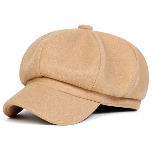 Vintage Baker Boy Cabbie Flat Cap – Classic Peaked Beret Newsboy Hat for Men & Women Warm Casual Fashion Cap