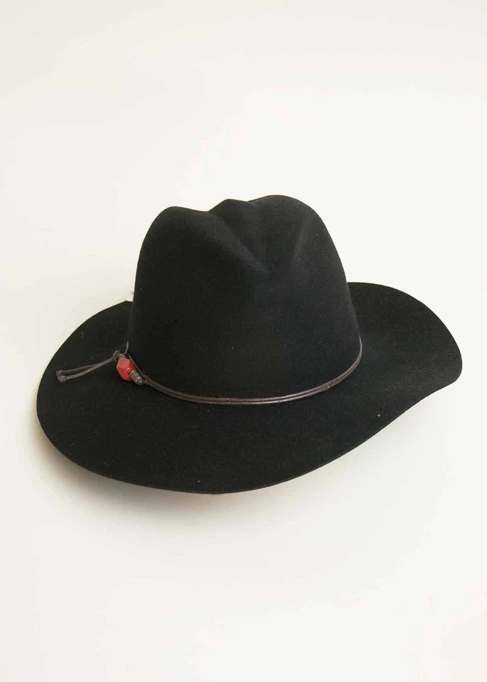 Martina Hat in Black – Classic Women's Wide Brim Fashion Hat for Casual, Travel & Outdoor Wear