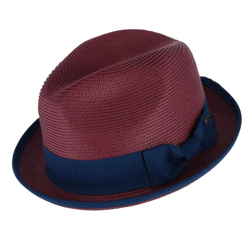 Epoch Hats Company Men's Fedora Hat with Contrast Band & Trim – Classic Wide Brim Fashion Hat for Casual & Formal Wear